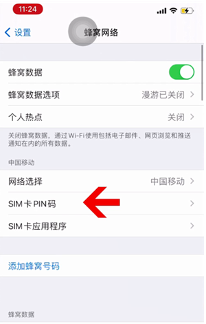 吉阳镇苹果14维修网分享如何给iPhone14的SIM卡设置密码 