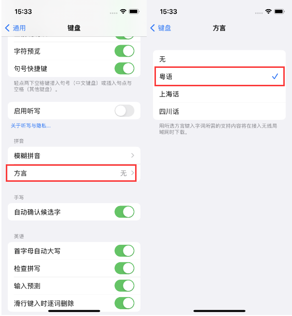 吉阳镇苹果14服务点分享iPhone 14plus设置键盘粤语方言的方法 